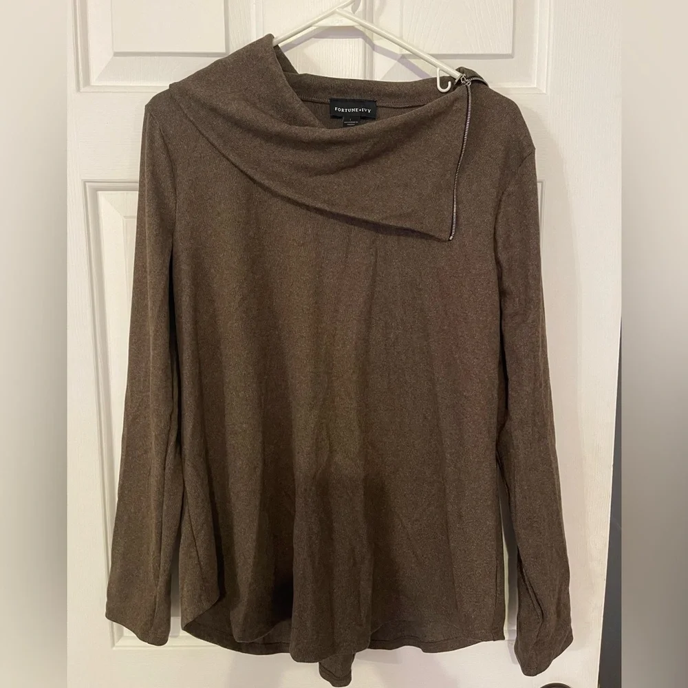 women’s fortune + ivy quarter zip sweater